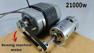 How i winding Sewing machine motor into a super generator use pvc wire