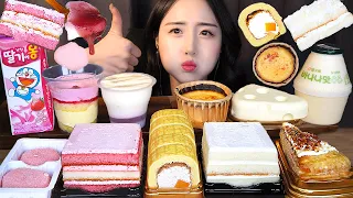 선 넘어버린 퀄리티🍰 편의점 디저트 먹방 ASMR MUKBANGㅣ딸기 치즈 케이크 크레이프ㅣConvenience Store Dessert Cake