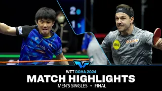 Timo Boll vs Tomokazu Harimoto | MS Final | WTT Contender Doha 2024