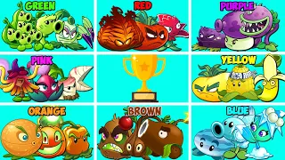 Tournament 8 Best Color Plant Teams - Who Will Win? - PvZ 2 Team Plant Vs Team Plant