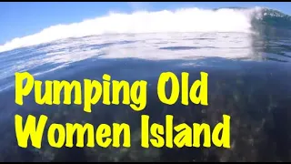 Surfing Old Women Island (Sunshine Coast)