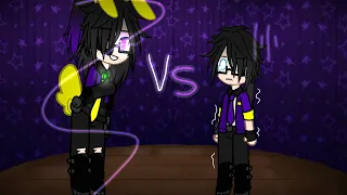 Aftons Vs Past Aftons singing battle (Gacha Club) FNAF 400 Subs Video (First Singing battle)