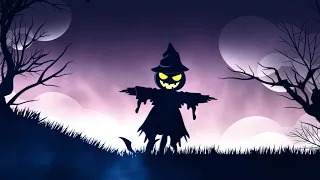 Halloween Background Animation With The Concep Of Spooky Scarecrow | Free Stock Video Footage HD 4K