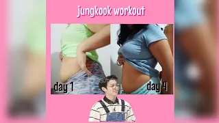 trying BTS jungkook workout for four days (OMG)