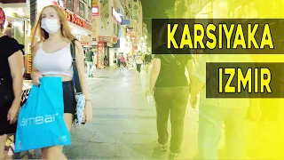 IZMIR KARŞIYAKA Walking Tour in Backstreets And Bazaar, 01 September 2021 | 🇹🇷 Turkey | 4K HDR 60fps