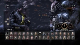 MKX - All Character Select Screen Animations (complete DLC characters)