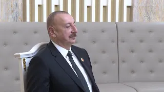 TÜRKMENBAŞI - Cumhurbaşkanı Erdoğan, Berdimuhamedov ve Aliyev üçlü zirvede bir araya geldi