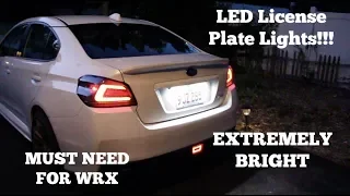 Installing LED License Plate Lights on 2019 Subaru WRX