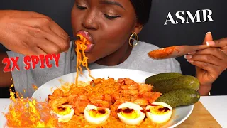 ASMR CREAMY FIRE NOODLES MUKBANG (No talking) |EATING SHOW| (Eating Sounds) Vikky ASMR