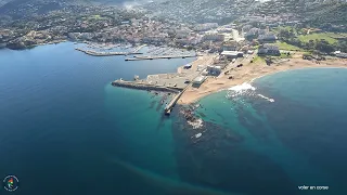 Propriano vue du ciel, en Corse