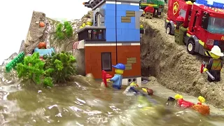 LEGO Tsunami Dam Breach Experiment - LEGO Natural Disasters Movie