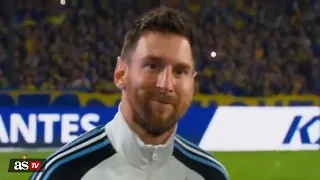 La reacción de Lionel Messi al cántico de La Bombonera | Futbol | AS América