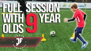 COACHING TWO 9 YEAR OLDS❗️😱| Full Training Session⚽️ | Joner Football