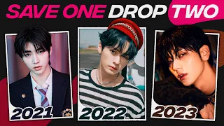 SAVE ONE DROP TWO KPOP SONGS (2021 vs 2022 vs 2023) | Visually Not Shy