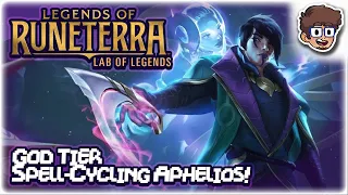 GOD TIER SPELL CYCLING APHELIOS!! | Roguelike Mode | Legends of Runeterra: Lab of Legends