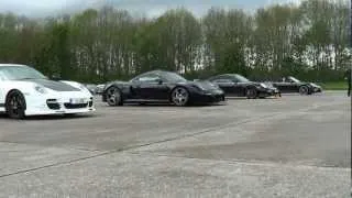 9ff v RUF CTR3  v GT2 | 1 mile drag race