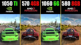 Forza Horizon 5 | GTX 1050 Ti vs. RX 570 vs. GTX 1060 vs. RX 580