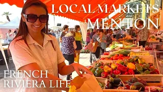 Walking in Menton French Riviera 4k, French local markets, French Lifestyle, What to do in France?