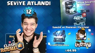 SANDIK AÇIP 12 SEVİYE OLDUM!! 430.000 ALTINLA YÜKSELTME - Clash Royale