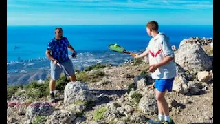 1500 tennis volleys at 1406m Puig Compana´s Peak - Benidorm, Albir, Altea, Costa Blanca views