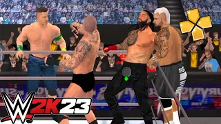 John Cena & Randy Orton VS Roman Reigns & Solo Sikoa Tag Team'Match Match | WWE 2k23 PSP ANDROID