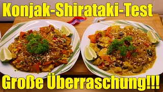 Fried konjac shirataki noodles wok test 2 manufacturer comparison low carb keto