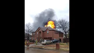 WYLIE Quint 141 RESPONDS TO A HOUSE FIRE