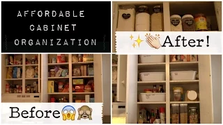 Let's Organize The Cabinets! Affordable Organization!