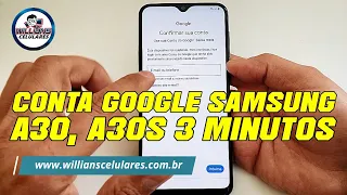 Desbloquear  Conta Google Samsung A30, A30s em menos de 3 minutos