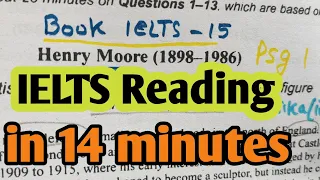 IELTS READING TEST PRACTICE  Henry Moore ielts reading answers |  How to SOLVE Reading in LESS Time