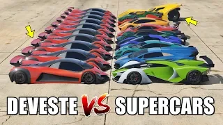 GTA 5 ONLINE - DEVESTE EIGHT VS SUPERCARS PART #3 (WHICH IS FASTEST?)