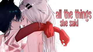 Nightcore - All The Things She Said // lyrics