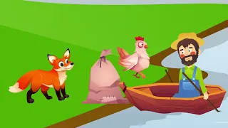 Famous Detective Riddle - Farmer With A Fox, Chicken, And Grain Need To Cross The River In A Boat.