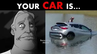 When Your CAR is, All Ending Mr incredible meme