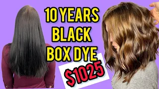 10 YEARS OF BLACK BOX DYE 😩😱Color Correction $1025 & 2 Days