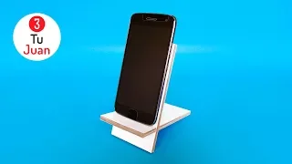 Cell Phone Holder with Cardboard ft Mundo Android Manía - DIY | JuanTu3