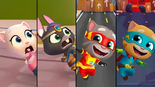 Talking Tom Time Rush Vs Hero Dash : Talking Angela,Mythic Becca Vs Super Tom,Super Ginger Gameplay