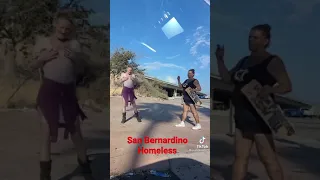 Two homeless women going at it in San Bernardino