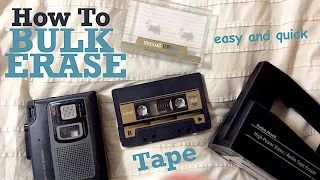 How to Bulk Erase Cassettes | Radio Shack Video/Audio Tape Eraser 44-233A
