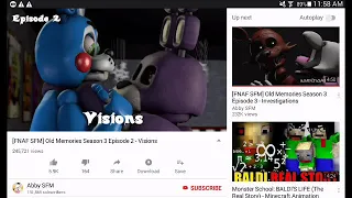 [FNAF SFM] Reacts: Old Memories Season 3 Episode 2 -Visions