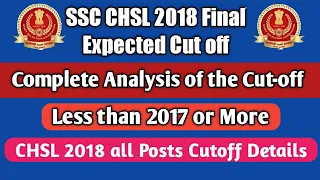 SSC CHSL 2018 expected Final Cut-Off🔥. Compete Details.