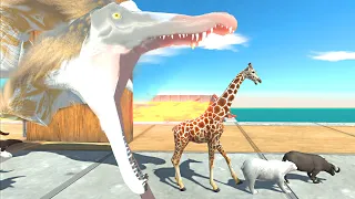 Animals Race - Escape from Ice Spino - Animal Revolt Battle Simulator