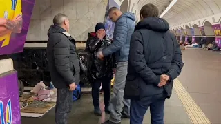 Kyiv mayor visits Ukrainians sheltering in subway | AFP