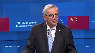 Reden von Donald Tusk und Jean-Claude Juncker beim EU-China-Gipfeltreffen am 09.04.19
