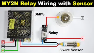 MY2N Glass Relay Connection With Sensor @the electrical guy