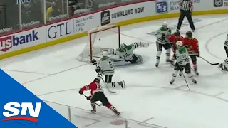 Alex DeBrincat Scores His 30th Goal Of The Year Against The Stars