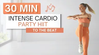 30 min CARDIO PARTY HIIT WORKOUT | To The Beat ♫ | No Squats or Lunges | Fun + High Intensity