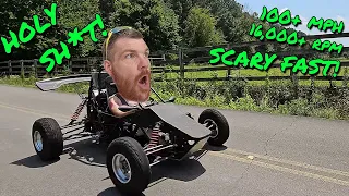 Full Throttle on GSXR600 CROSSKART! Vasily Builds 120hp Hand Crafted BEAST! ( ITS SCARY FAST!)