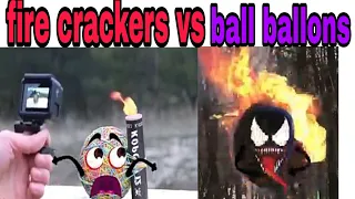 Funny experiment XXL fire crackers vs ball amazing crushing experiments woa doodland.😁😁😁😁