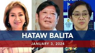 UNTV: HATAW BALITA | January 3, 2024